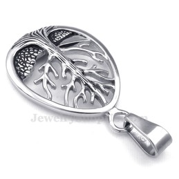 Titanium Tree Of Life Pendant Necklace (Free Chain)