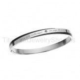 "You are alwarys in my heart" Titanium Lovers Bracelets