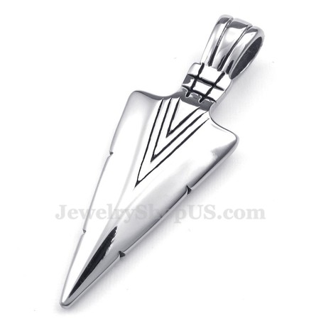 Titanium Dart Pendant Necklace (Free Chain)