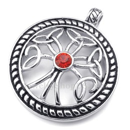 Titanium Celtic Knot Pendant Necklace (Free Chain)