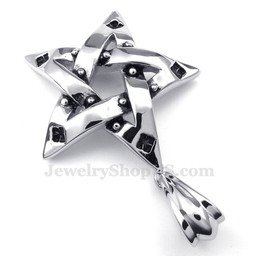 Titanium Spots Five-pointed Star Pendant Necklace (Free Chain)
