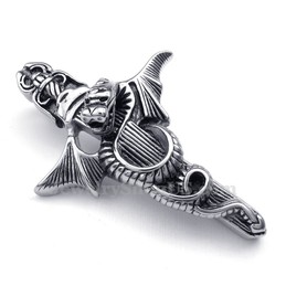 Sword Titanium Pterosaur Pendant Necklace (Free Chain)