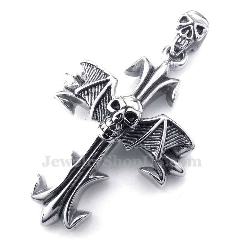 Titanium Skull Pendant Necklace (Free Chain)
