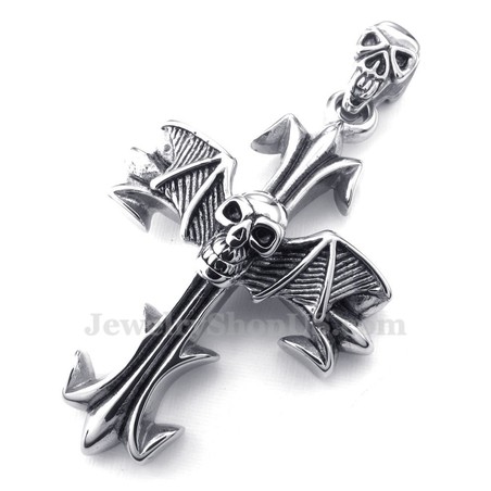 Titanium Skull Pendant Necklace (Free Chain)