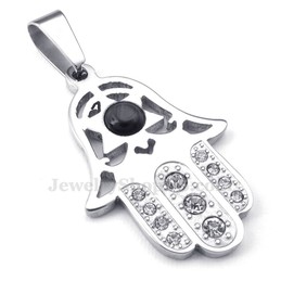 Exquisite Titanium Hand Pendant Necklace (Free Chain)