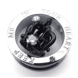 Titanium Imperial Crown Couples Pendant Necklace (Free Chain)(One Pair)