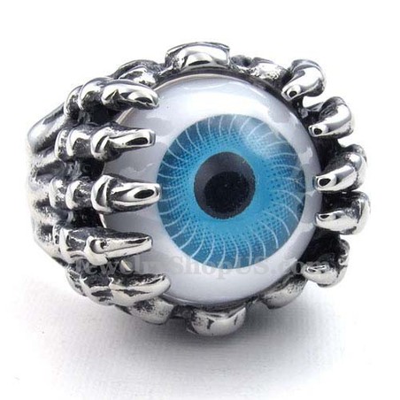 Titanium Blue Eye Ring