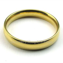 4mm Gold Titanium Round Ring