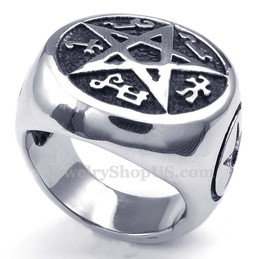 Titanium Five-pointed Star Ring