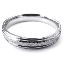  Titanium Sandblasting Sweetheart Ring (Women)