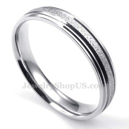  Titanium Sandblasting Sweetheart Ring (Women)
