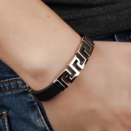 Men's Hollow Gold Titanium Bracelet C996