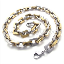 Exquisite Gold Men's Titanium Necklace Chain