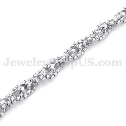 New Style Silver Men's Titanium Necklace Chain