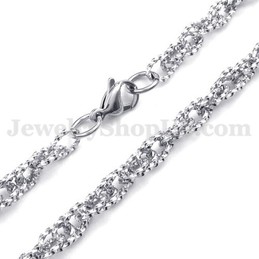 New Style Silver Men's Titanium Necklace Chain