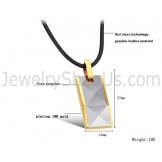 Tungsten Silver Intricate Multifaceted Design Pendant with Plating 18K Gold C630