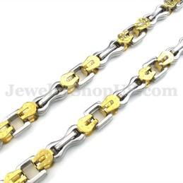 Sexy Gold Men's Titanium Necklace Chain