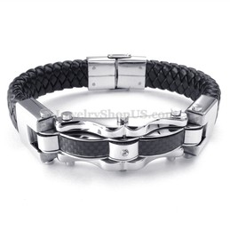 Gold Black Exquisite Titanium Bracelets for Men