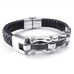 Gold Black Exquisite Titanium Bracelets for Men