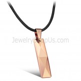 Tungsten Rose Gold Intricate Multifaceted Design Pendant C629