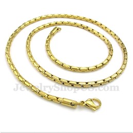Men's Titanium Gold Necklace