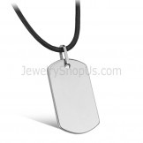 Silver Tungsten Tag Pendant C633