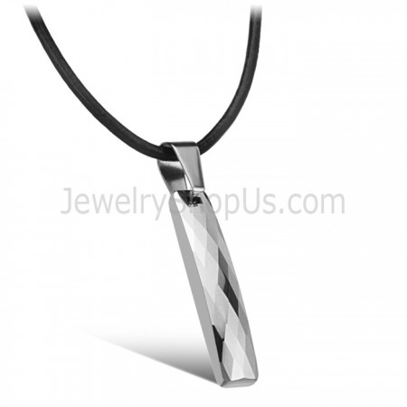 Rectangle Tungsten High Polish Men's Pendant C631