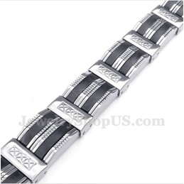 Men's Titanium Rubber Bracelet