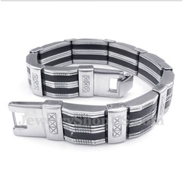 Men's Titanium Rubber Bracelet