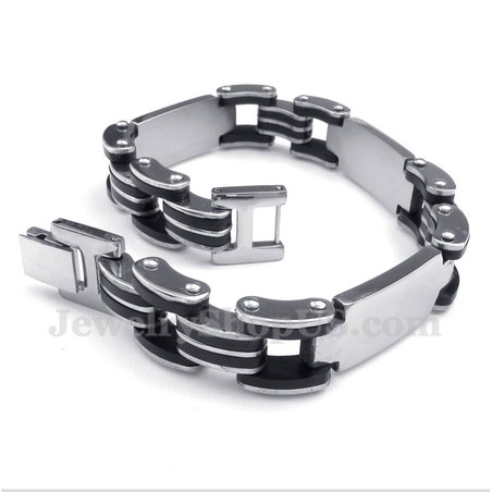 Men's Titanium Rubber Bracelet