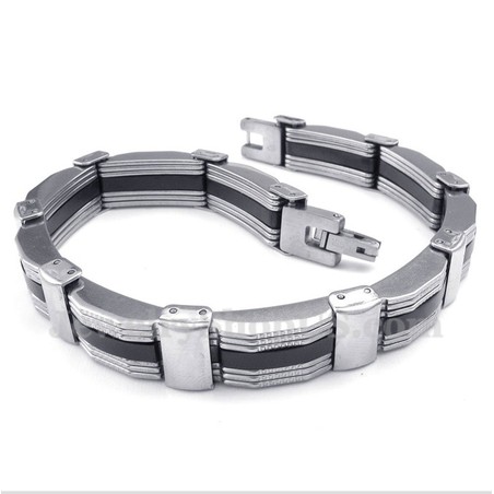 Men's Titanium Rubber Bracelet