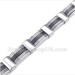 Men's Titanium Rubber Bracelet