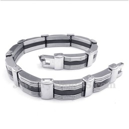 Men's Titanium Rubber Bracelet