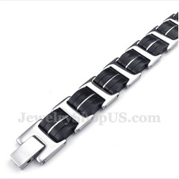 Men's Titanium Rubber Bracelet