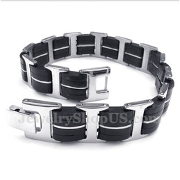 Men's Titanium Rubber Bracelet