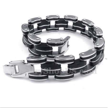 Men's Titanium Rubber Bracelet