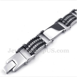 Men's Titanium Rubber Bracelet