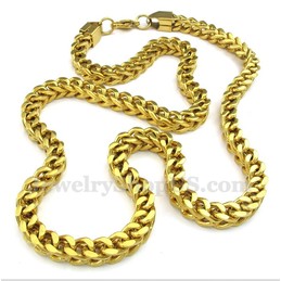 Men's Titanium Gold Necklace