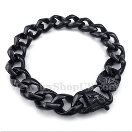Men's Titanium Casted Black Bracelet
