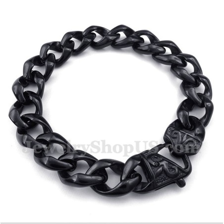 Men's Titanium Casted Black Bracelet