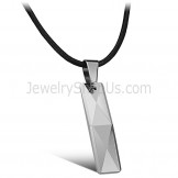 Tungsten Silver Intricate Multifaceted Design Pendant C629