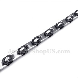 Men's Titanium Black Round Bracelet