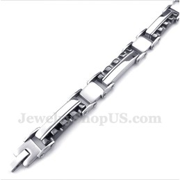 Men's Titanium Black Serrated Bracelet