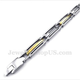 Men's Titanium Gold Bracelet