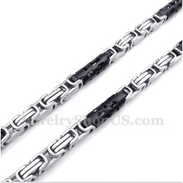 Men's Titanium Black Cylinder Necklace