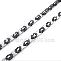 Men's Titanium Black Half Crescent Necklace