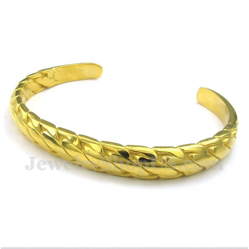 Men's Titanium Casted Gold Bracelet