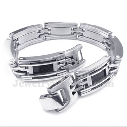 Men's Titanium Carbon Fiber Cable Bracelet