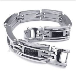 Men's Titanium Carbon Fiber Cable Bracelet