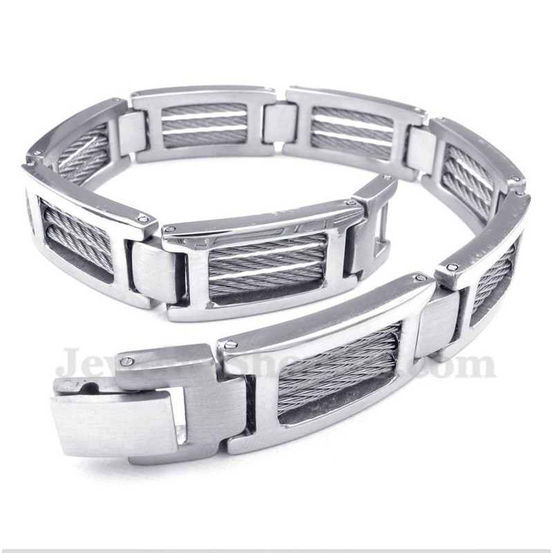Men's Titanium Cable Bracelet